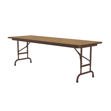 CFA Adjustable HPL Folding Tables 24x60 Medium Oak